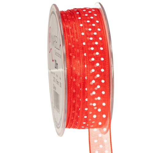 Floristik24 Cinta con estampado de lunares para envolver regalos de temporada de forma versátil, 1,5 cm de ancho, 20 m de largo