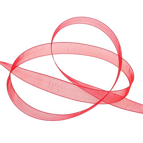Artículo Cinta de organza con orillo 1,5cm 50m roja