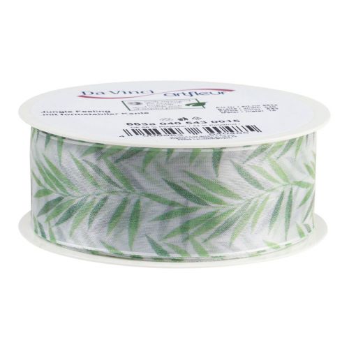 Artículo Cinta organza cinta gasa cinta plantas verdes 40mm 15m