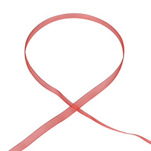 Floristik24 Cinta de organza cinta de regalo cinta roja orillo 6mm 50m