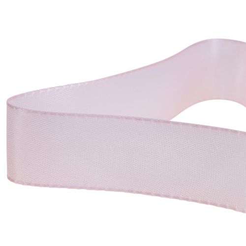 Artículo Cinta decorativa para regalo, cinta rosa con orillo, 25 mm, 3 m, 10 unidades