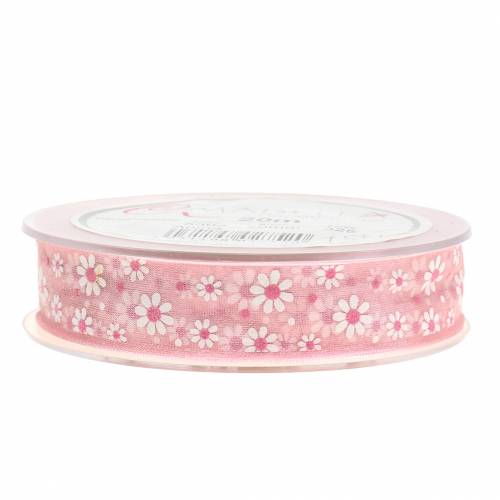 Artículo Cinta de regalo rosa 20mm 20m