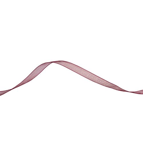 Floristik24 Cinta organza Cinta nylon burdeos 6mm 50m