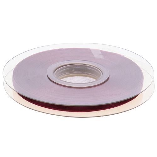 Floristik24 Cinta organza Cinta nylon burdeos 6mm 50m