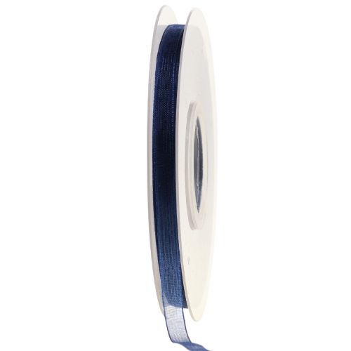 Cinta de organza cinta de regalo cinta azul oscuro orillo azul 6mm 50m