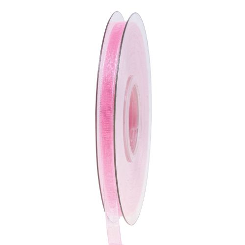 Cinta de organza cinta de regalo cinta rosa orillo 6mm 50m