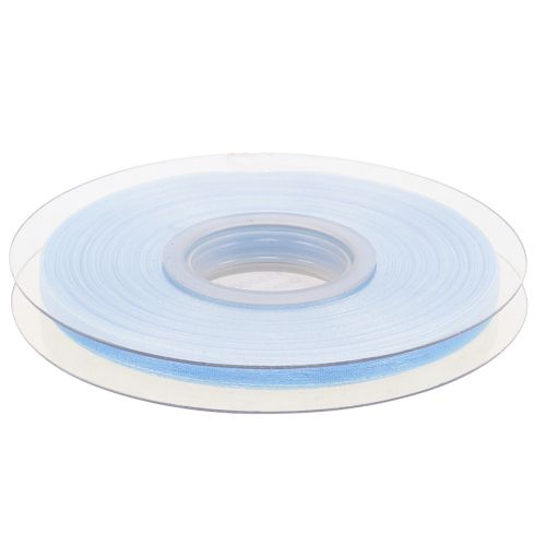 Floristik24 Cinta de organza cinta de regalo cinta azul claro orillo azul 6mm 50m