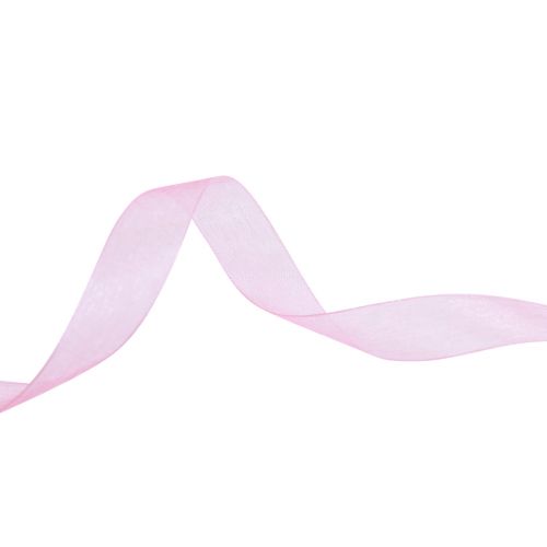 Artículo Cinta de organza cinta de regalo cinta rosa orillo 15mm 50m