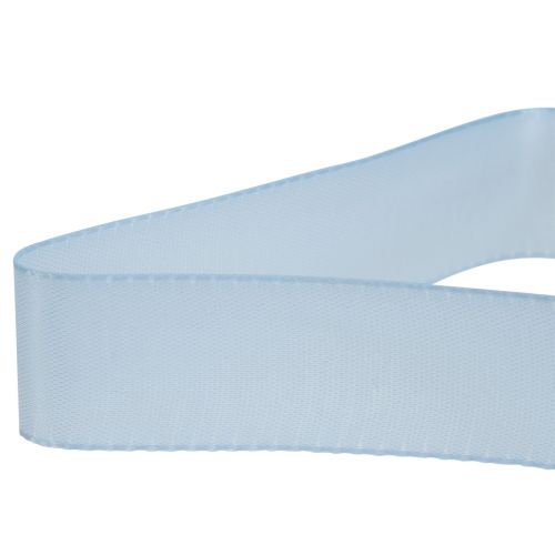 Artículo Cinta decorativa para regalo, cinta azul claro, orillo azul, 25 mm, 3 m, 10 unidades