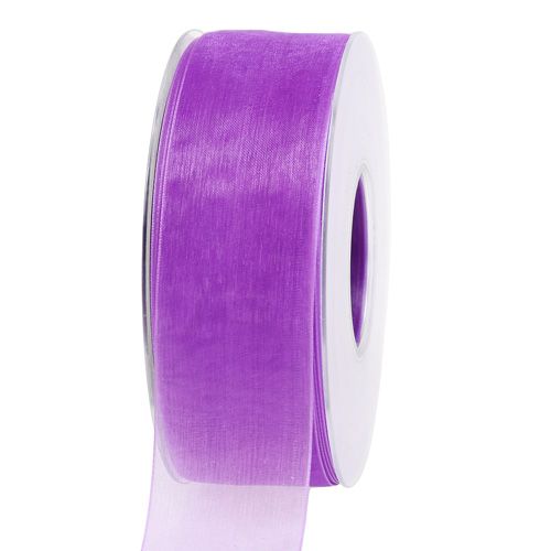 Cinta de organza con orillo 4cm 50m violeta