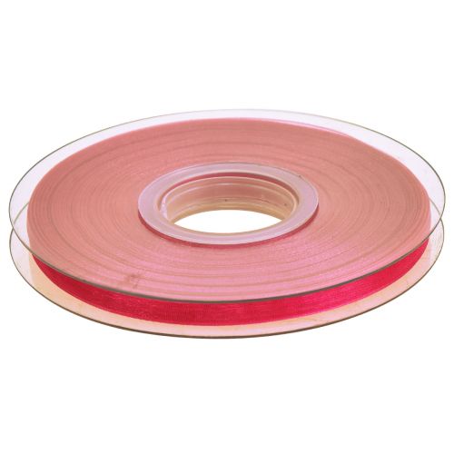Artículo Cinta de organza cinta de regalo cinta rosa orillo 6mm 50m