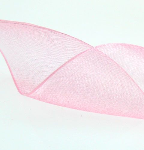 Cinta de organza rosa 40mm 50m