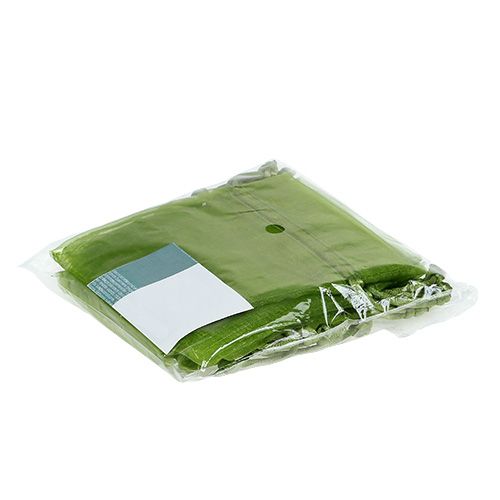 Floristik24 Bolsas organza verde 12cm x 9cm 10p