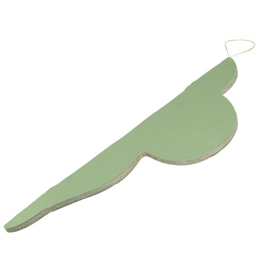 Artículo Adornos navideños hechos de papel adorno en menta H40cm 2 piezas