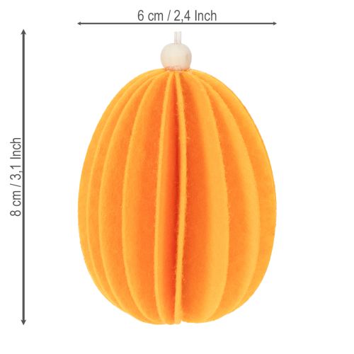 Artículo Adorno colgante de huevo de Pascua para una alegre decoración de Pascua en el salón y el jardín, 8 cm, 8 piezas