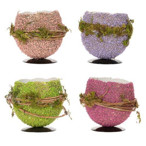 Artículo Cuenco decorativo con forma de huevo de Pascua para decorar la mesa de primavera o Pascua, 9 cm, 4 piezas