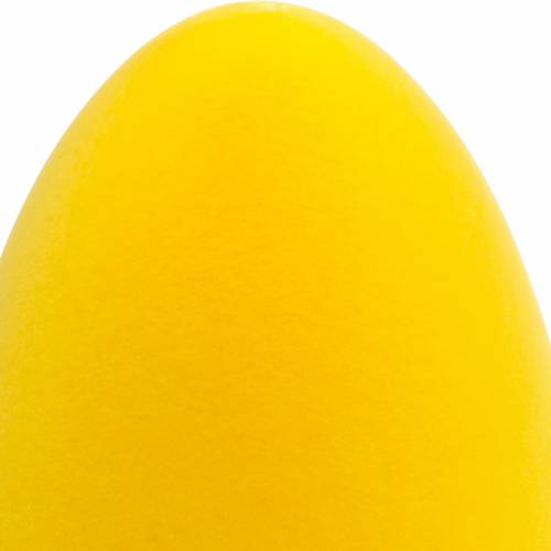 Floristik24 Huevo de Pascua flocado amarillo H25cm huevos decorativos Decoración de Pascua