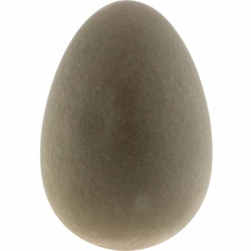 Huevo de Pascua gris H25cm huevo flocado Decoración de Pascua