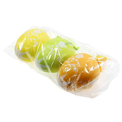 Floristik24 Huevo de Pascua plastico colorido 16cm 3uds