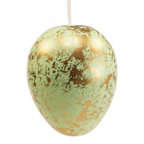 Artículo Huevo de Pascua para colgar huevos de decoración rosa, verde, dorado 12cm 4uds