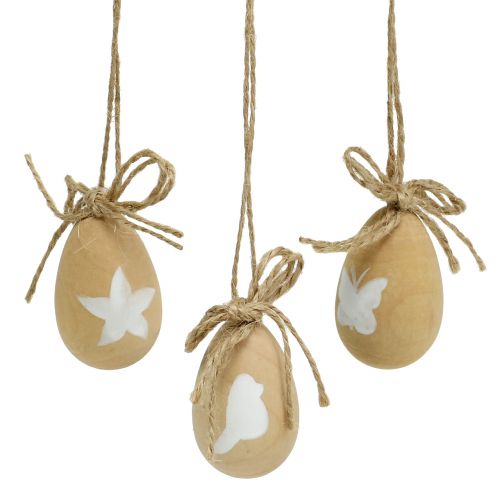 Floristik24 Huevos de Pascua de madera con motivos 8pcs