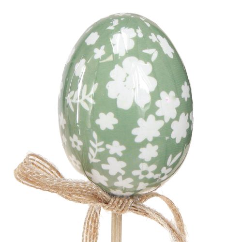 Floristik24 Huevos de Pascua en palo tapón decorativo Pollo de Pascua 4x5,5cm 12 piezas
