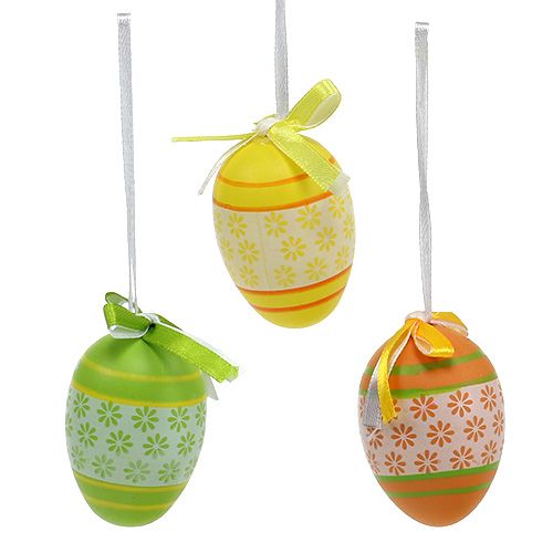Floristik24 Huevos de Pascua para colgar mix colores surtidos 6cm 18uds