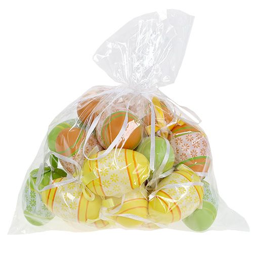 Floristik24 Huevos de Pascua para colgar mix colores surtidos 6cm 18uds
