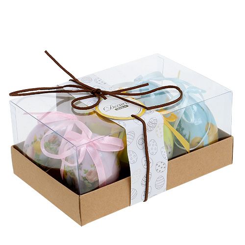 Floristik24 Huevos de Pascua para colgar colores surtidos 7cm 6pcs