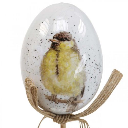 Floristik24 Huevos de Pascua tapón de flores de plástico Decoración de Pascua H6cm 6pcs