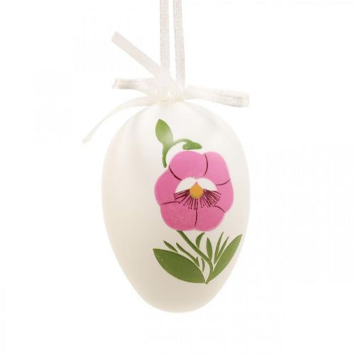 Artículo Huevos de Pascua para colgar con motivos florales Decoración Pascua 12uds