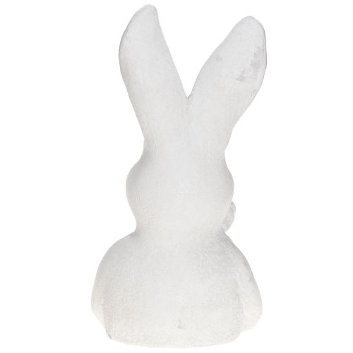 Artículo Figura de conejo de Pascua estilo shabby chic, color blanco, 11 x 9 x 20,5 cm