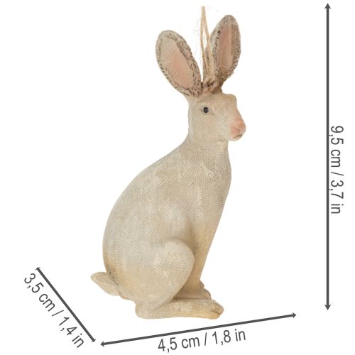 Artículo Figura conejito de pascua para colgar decoración pascua poliresina H9.5cm 4pcs