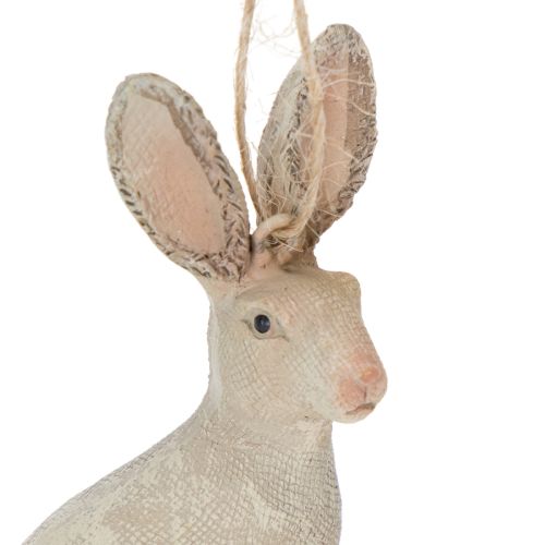 Artículo Figura conejito de pascua para colgar decoración pascua poliresina H9.5cm 4pcs