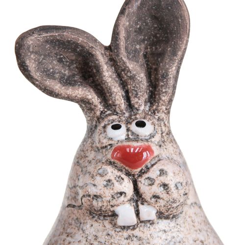 Floristik24 Conejito de Pascua Cerámica Divertido Conejo Decorativo Marrón H7cm 6 piezas