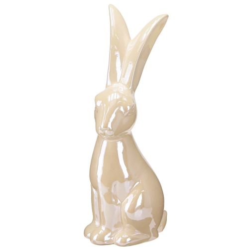 Floristik24 Conejito de Pascua de Cerámica en Beige Conejito de Cerámica Grande H49.5cm