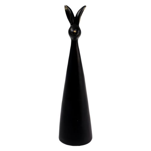 Artículo Conejito de Pascua conejito de decoración de Pascua negro dorado Ø10cm H42cm