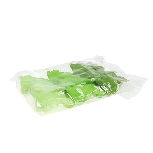 Floristik24 Conejito de Pascua flocado 9,5cm verde mix 9pcs