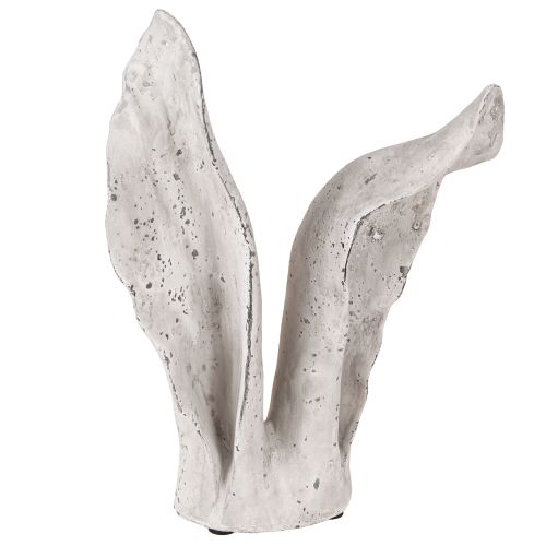 Floristik24 Adorno de conejo de Pascua con orejas de conejo en gris y blanco, estilo shabby chic, 29 cm de alto