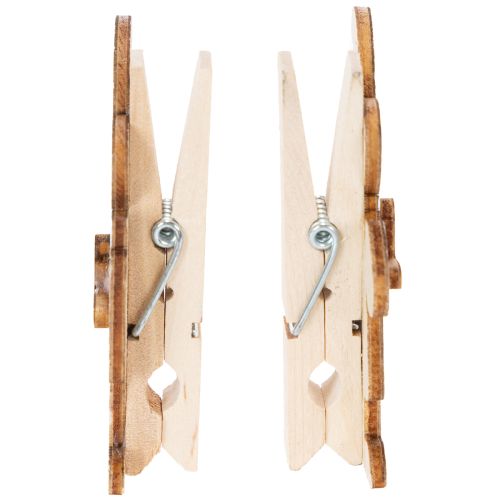 Artículo Pinzas decorativas de conejito de Pascua, adornos de madera rosa y blanco para Pascua, 7,5 cm, 4 piezas