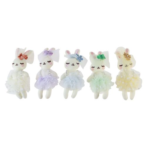 Floristik24 Conejito de Pascua decoración conejita peluche 12cm 5uds