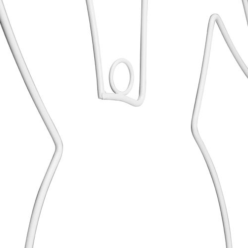 Floristik24 Aro decorativo conejito de Pascua metal blanco para colgar 27×41×2cm