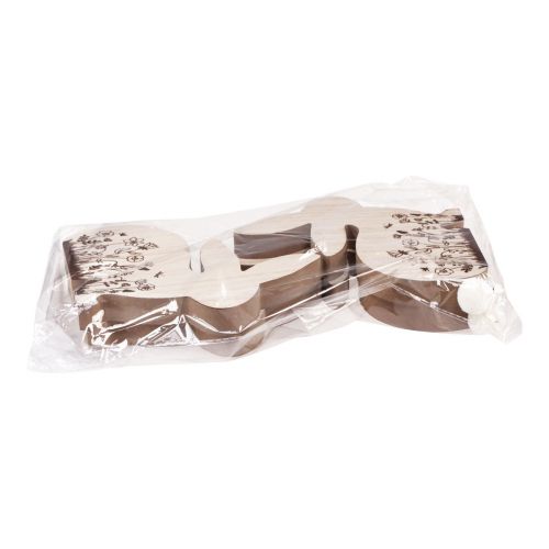Artículo Conejitos de Pascua conejitos de madera sentados marrón natural 18,5×18cm 4 piezas
