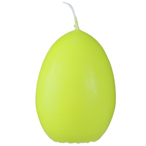 Artículo Velas de Pascua, velas de huevo, verde, naranja y blanco, H6cm, Ø2,5cm, 30 unidades