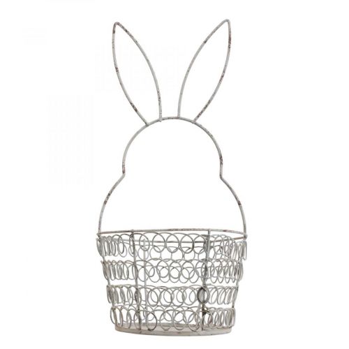 Cesta de Pascua cesta de alambre Conejito de Pascua Shabby Ø12cm H26.5cm