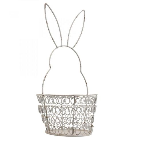 Artículo Cesta de Pascua cesta de alambre Conejito de Pascua Shabby Ø12cm H26,5cm