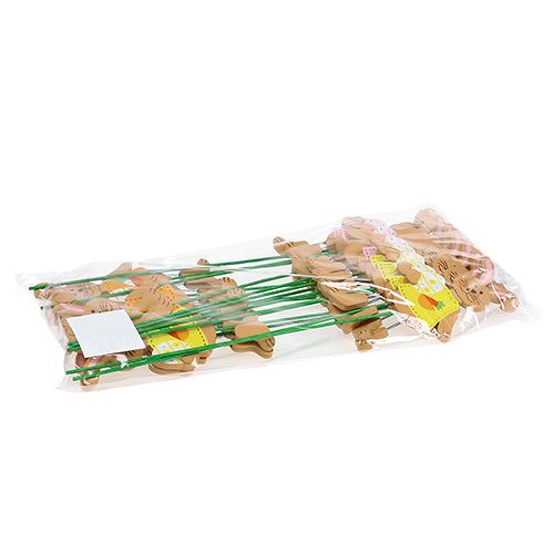 Artículo Plug de Pascua conejos con huevo 12cm L29cm 15 piezas