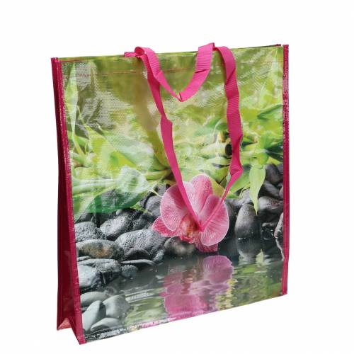 Floristik24 Bolsa de la compra con asas Felicidad plástico 38×10×40cm