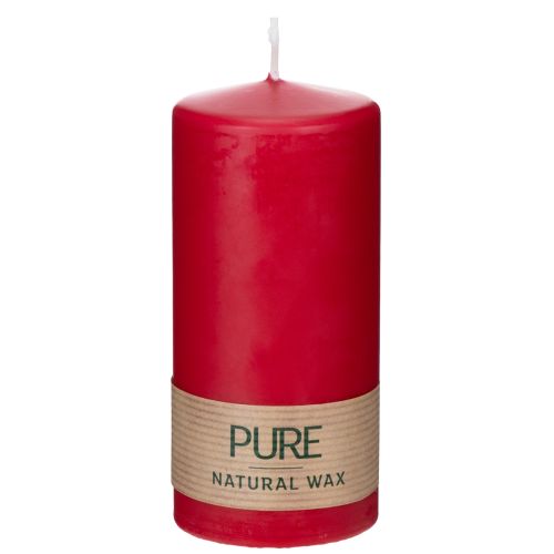 Vela de pilar PURE de cera natural para un ambiente acogedor 13cm