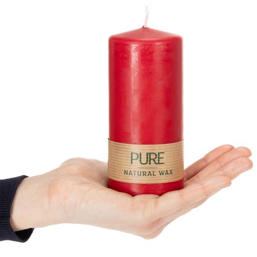 Artículo Vela de pilar PURE de cera natural para un ambiente acogedor 13cm
